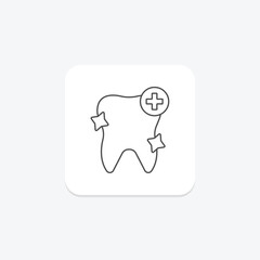 Dental Care thinline icon, vector, pixel perfect, illustrator file