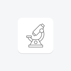 Microscope thinline icon, vector, pixel perfect, illustrator file