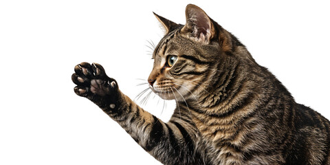 Fototapeta premium Playful Tabby Cat Paws