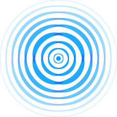 Radar icon blue color flat style