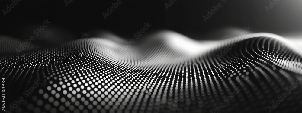 Aufkleber minimalist black background with dotted patterns for design, banner template. featuring white space 