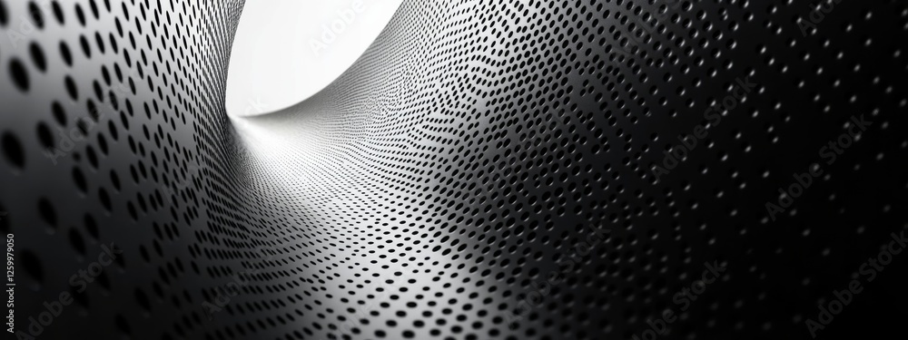 Poster minimalist black background with dotted patterns for design, banner template. featuring white space 