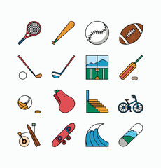 Sport vector icons symbol pack illustration creative concept