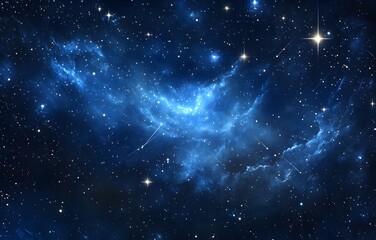 Deep space nebula with stars