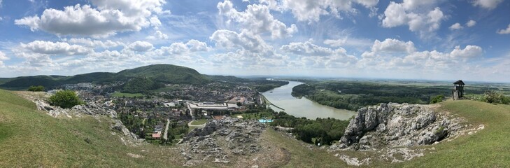 Celtic Tower Panorama View, Hainburg an der Donau, Austria, Central Europe