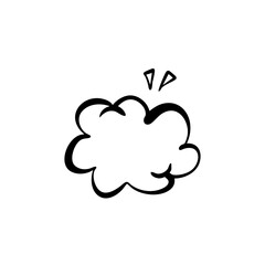 comic cloud speech bubble element