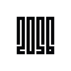 2056 text logo design, clip art new years, happy new year vector illustration, new year clip art, new year 2056 clip art