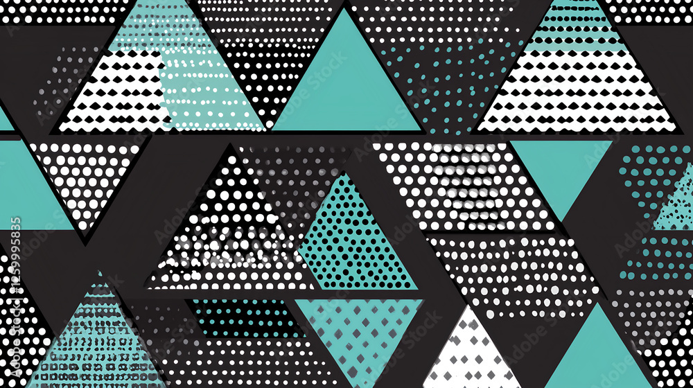 Poster dynamic geometric patterns digital art visual design creative workspace abstract perspective modern 