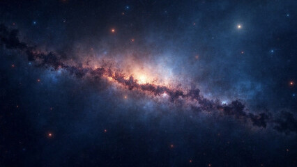 Fototapeta premium Stunning Galaxies in Deep Space with Colorful Nebula Background