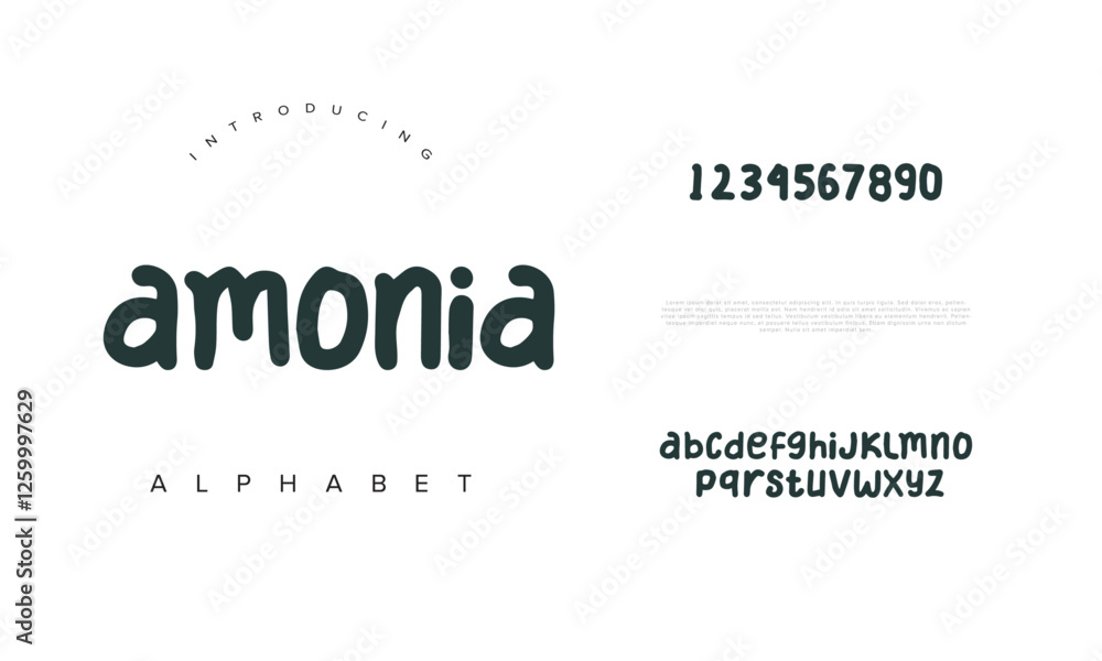 Poster amonia font calligraphy logotype script brush font type font lettering handwritten