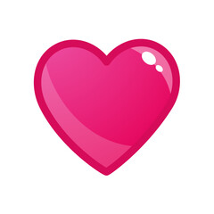Pink heart. Realistic icon heart symbol of love. Vector illustration.