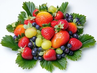 Obraz premium Bunch of fresh fruits in a bowl on the counter.