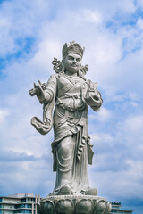 Fototapeta premium Sculpture of a Buddhist god on the marble mountains in Da Nang.