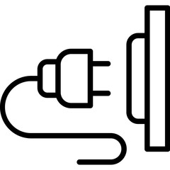Plug line icon