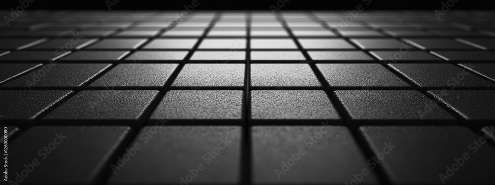 Poster minimalist black background with square grid for design, banner template. featuring white space in t