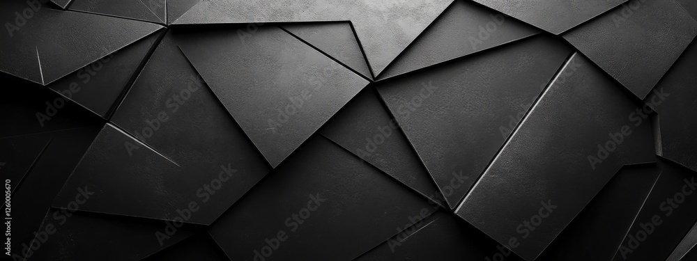 Poster geometric minimalist wallpaper with triangles and lines on a black background. ideal for modern desi