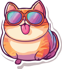 Cat with eye glasses