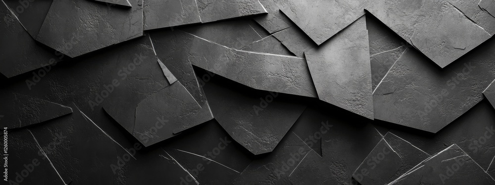 Poster geometric minimalist wallpaper with triangles and lines on a black background. ideal for modern desi