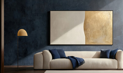 Explore Modern Lifestyle with a Cozy Living Room Featuring Elegant Artwork and Stylish Furniture for Sophisticated Home Decor