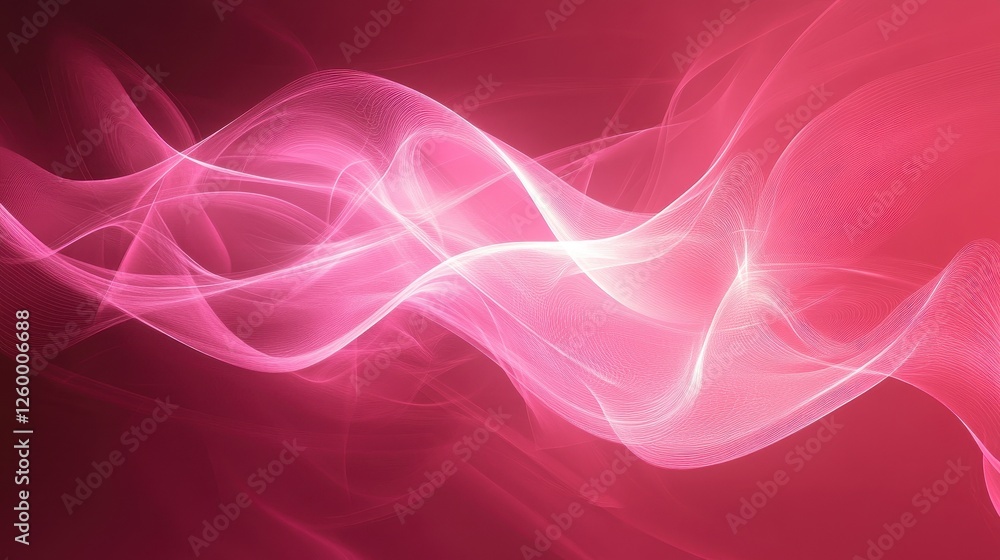 Aufkleber abstract flowing pink and white lines create dynamic waves