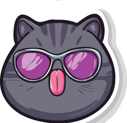 Cat with eye glasses