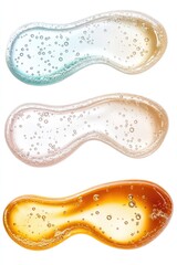 Obraz premium A collection of colorful, translucent gummy shoes in various fruit flavors like blueberry, cherry, strawberry, and apple.