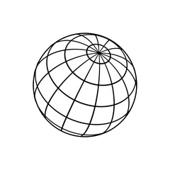 Globe icon vector. Planet illustration sign. Earth symbol or logo.