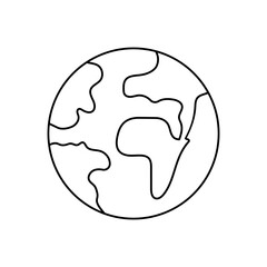 Globe icon vector. Planet illustration sign. Earth symbol or logo.