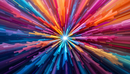 Dynamic Abstract Background Featuring a Burst of Energy and Color Blending