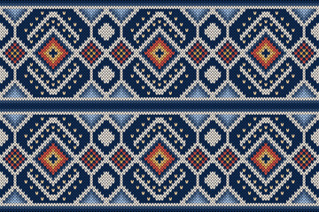 Knitting seamless patterns. Abstract geometric pattern design for wrapping paper, fabric pattern. Beautiful textile pattern for background or wallpaper. Decoration for Merry Christmas, Happy New Year.