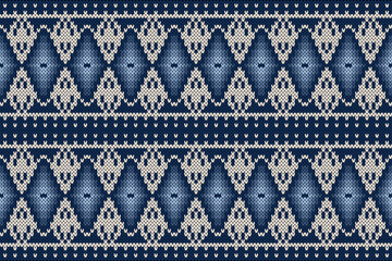 Knitting seamless patterns. Abstract geometric pattern design for wrapping paper, fabric pattern. Beautiful textile pattern for background or wallpaper. Decoration for Merry Christmas, Happy New Year.