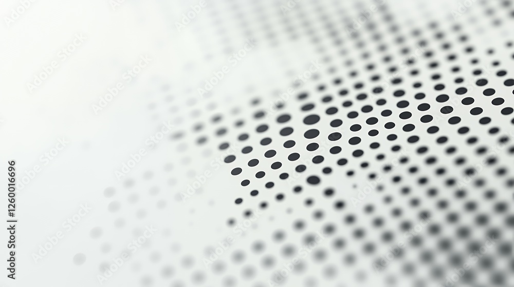 Aufkleber abstract grayscale halftone pattern with varying dot sizes and densities creating a wave-like effect