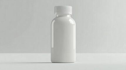 Minimalistic illustration of a white medicine bottle, suitable for a medical website