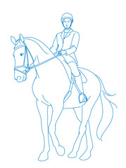 Dressage rider on horse.rator Artwork