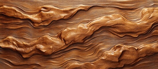Textured wooden background in rich brown hues, featuring smooth flowing lines and a warm earthy atmosphere ideal for creative applications.