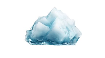 A stunning, crystal-clear ice block showcasing unique shapes and textures.