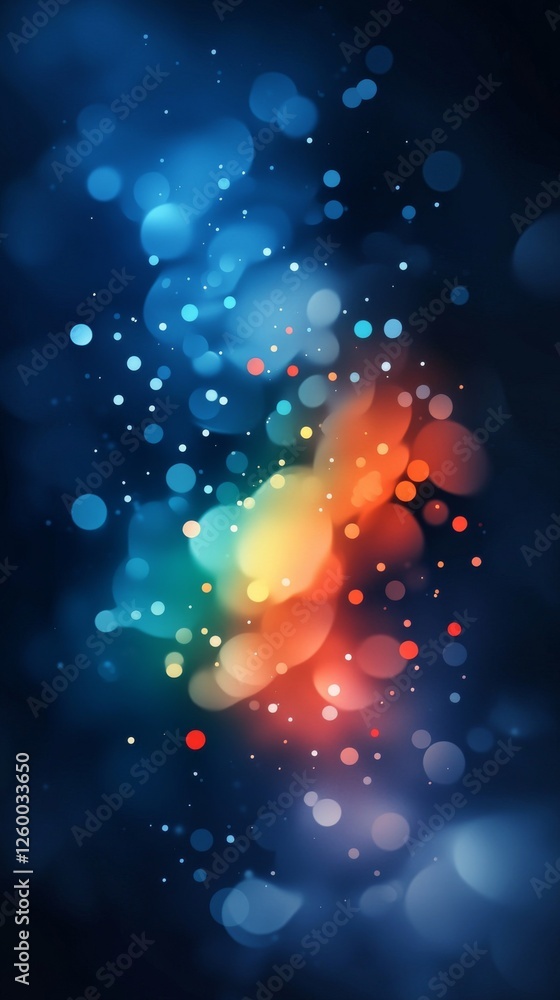 Poster abstract bokeh background with colorful lights