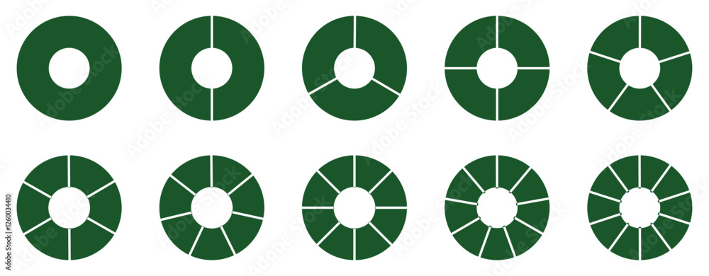 Poster pie charts diagrams. different color circles isolated. infographic element round shape. pie chart ve