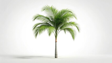 Obraz premium Studio-shot botanical image: a clean, simple foxtail palm.