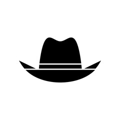Cowboy Hat Silhouette Icon Design
