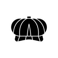 News Boy Hat Silhouette Icon Design