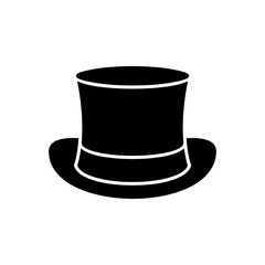 Top Hat Silhouette Icon Design