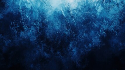 Fototapeta premium Mysterious Blue Background with Subtle Texture for Design. Banner Template with Central White Space for Text. Ideal for Minimalist Elegance Projects.