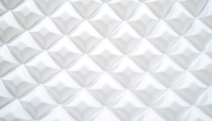 White 3D Geometric Texture Pattern - Modern Minimalist Background for Interior Design and Architecture
