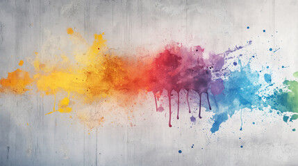 spray painting concrete wall