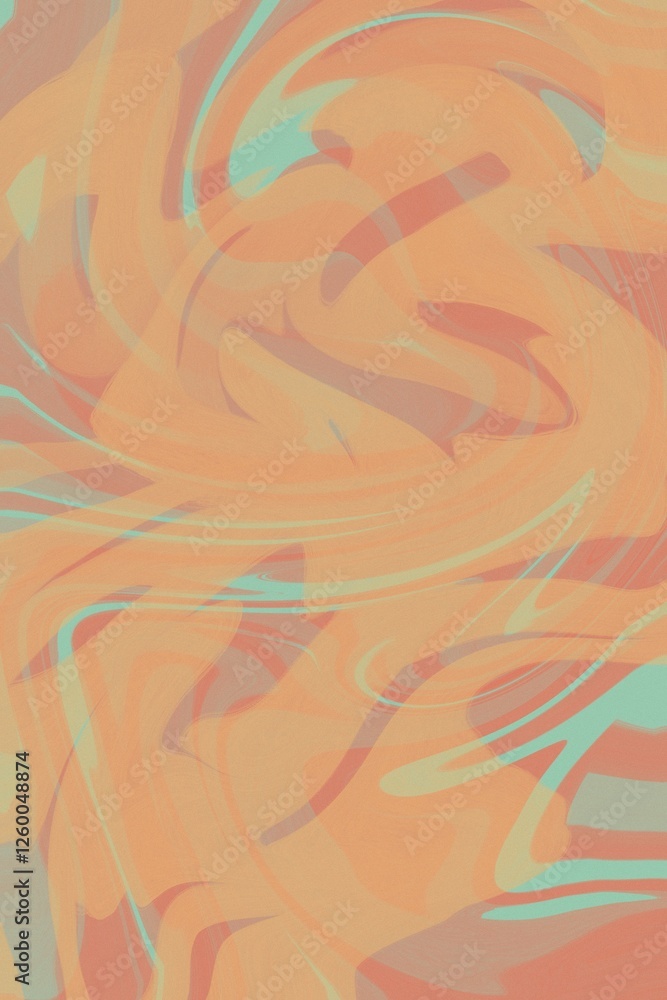 Poster vibrant abstract swirling pattern in warm hues showcasing dynamic movement and fluidity