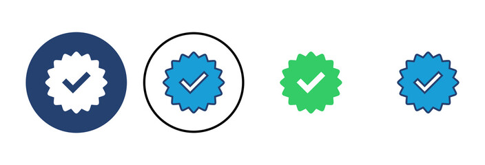 verified icon vector. verification check mark. approved icon