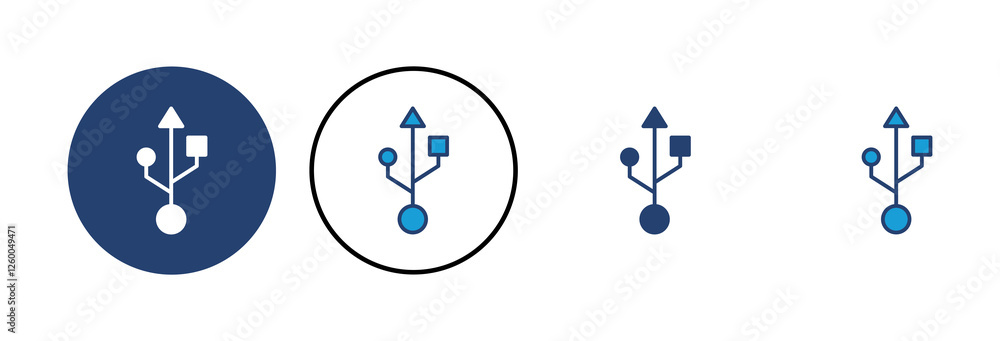 Poster usb icon vector. flash disk icon vector