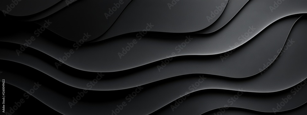 Poster sophisticated black background with linear patterns for design, featuring white space in the center 