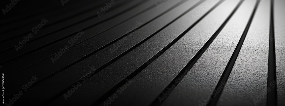 Poster sophisticated black background with lines for design, featuring white space in the center for text. 